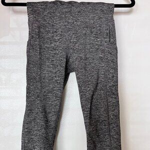 Champion XS Dark Grey Marl 7/8 Leggings Pockets High Waisted